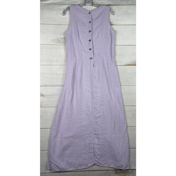 SUNDANCE Dress Womens M Purple Sleeveless Button Back Pintuck Cottagecore Boho - Picture 10 of 11